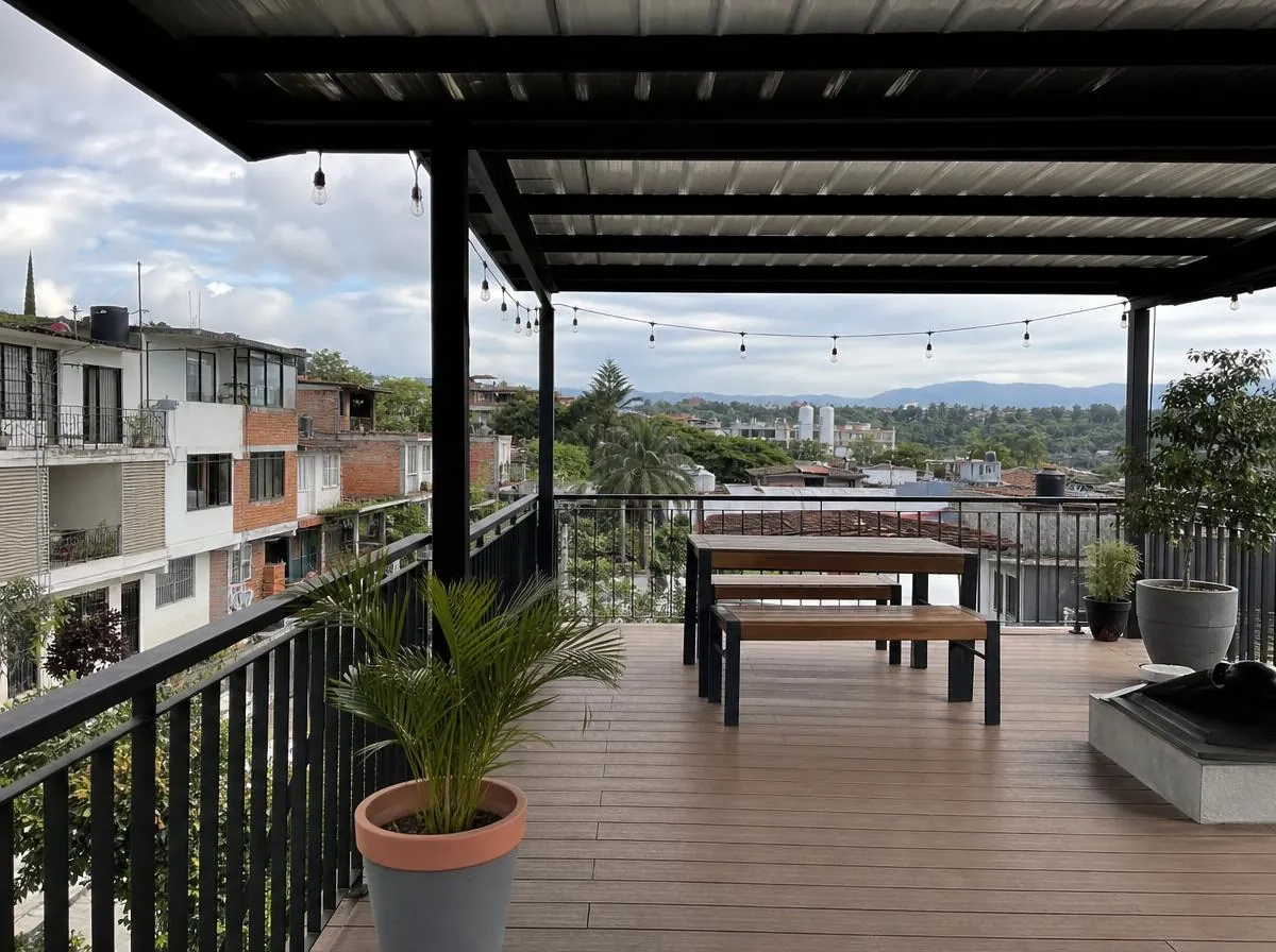 Terrazas en estructura metálica – Vidrios y Aluminios JE, Pereira